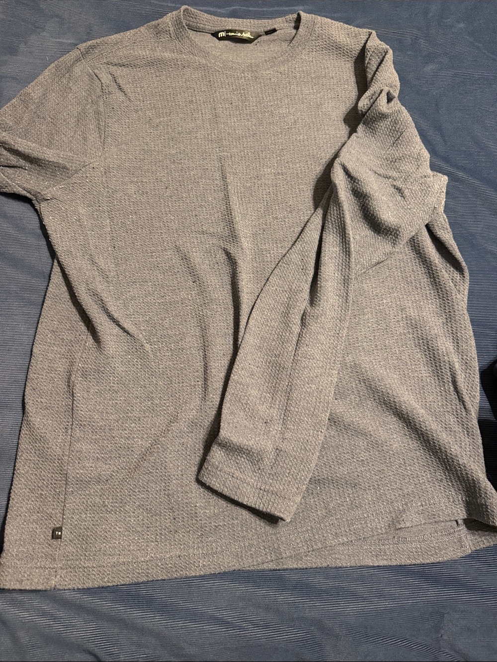 Travis Mathew blue Long Sleeve Crewneck Shirt